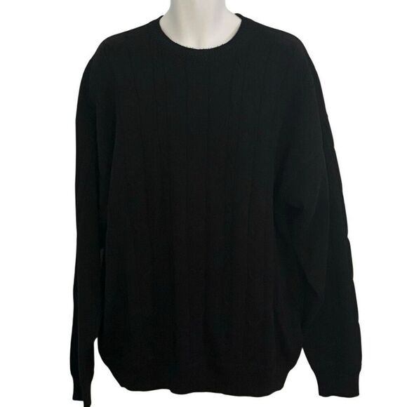 XXL Nautica Sweater Cable Knit Long Sleeve Navy Blue Pullover Crewneck #preppy E - Picture 1 of 7